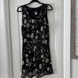 Chic Black Floral Mini Dress